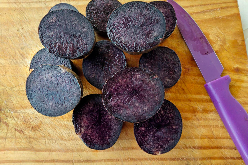 patatas violetas